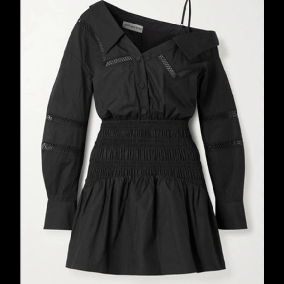 Self-Portrait Black One-Shoulder Mini Dress – Size 4 - Picture 3 of 13